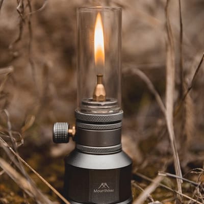 Dailygoody - Buiten Gaslantaarn Set - Campinglamp - Ultieme Draagbaarheid - Lichtgewicht - Kaarsenlamp - Ideaal voor Avonturiers - Compacte Formaat