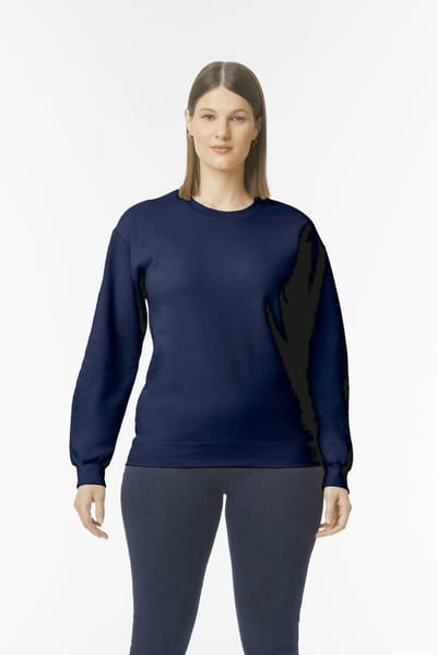 Gildan - Softstyle Midweight Fleece Crewneck Sweater - Navy maat S