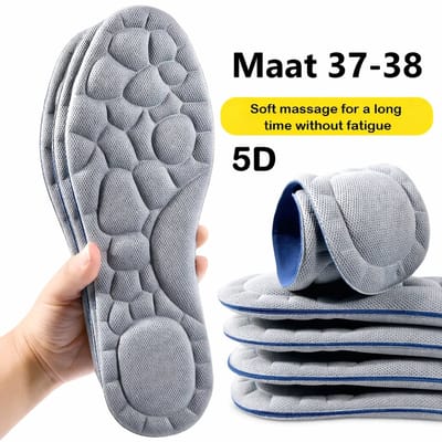 5D Nano Inlegzolen I Foam Zolen I Inlegzolen Voor Pijnonderdrukking I Inlegzooltjes I Sport Zolen I Zweetabsorberend I Schoen Zooltjes I Maat 37 - 38
