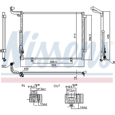 Condensator, airconditioning NISSENS 941092
