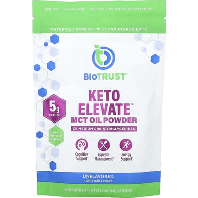 Keto Elevate™, MCT Olie Poeder, Ongezoet, 180G(6.35Oz)