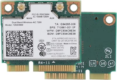 WLAN-netwerkkaart voor laptops met Bluetooth 4.0 – Draadloze WIFI-kaart met Mini PCI E-interface