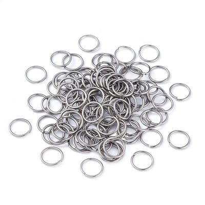 PandaHall Open springringen, 1000 stuks, 10 mm, kleine ronde 1 mm dikke verbindingsringen voor sieraden maken