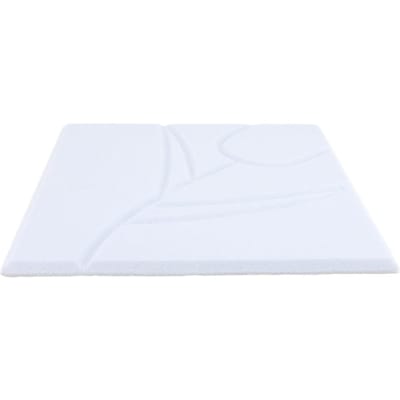 12 Pièces Panneaux Muraux Insonorisés Chambre Auto-Adhésifs Haute Densité Panneau Acoustique Décoratif Polyester blanc