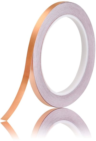 Dailygoody - Koperfolie tape - Slakkenafweermiddel - 0,6 cm x 20,1 m - Elektrische reparaties - Ambachten - Geschikt voor gitaar en glas in lood