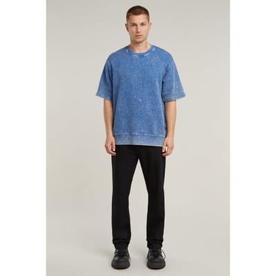 G-Star Acid Wash Loose Sw S/s Acid Dutch Blue Taglia: XS | Magliette basic Outlet | Uomo | Blu