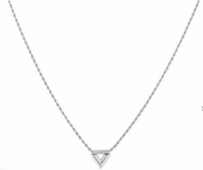 ketting met V - inspired necklace - kleur zilver - stainless steel - nikkelfree- waterproof - mooi materiaal - kadotip zus - cadeau moeder - kerst - verjaardag