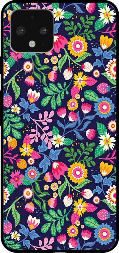 Smartphonica Telefoonhoesje voor Google Pixel 4 XL met bloemen opdruk - TPU backcover case flower design geschikt voor Google Pixel 4 XL