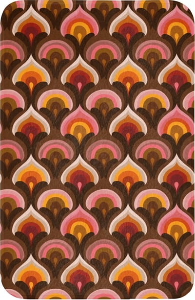 WC mat 40x60 cm - Antislip - Patroon - Retro - Kleurrijk - Toiletmat - Vloermat - Douchemat - Toilet tapijt - Toiletmatten