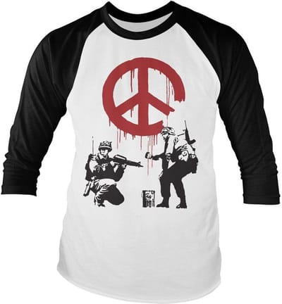 Hybris Soldie-rs -Painting CND-Sign- Base-ball Long Sleeve T-shirt SH-19-BK001-H33-8