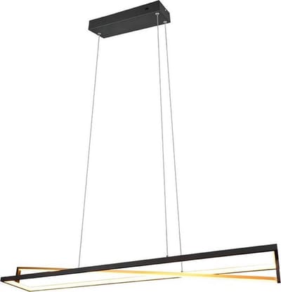 TRIO Hanglamp EDGE - Mat zwart - incl. 1x SMD LED, 35W Â· 1x 4100lm, 2300+3000+4000K