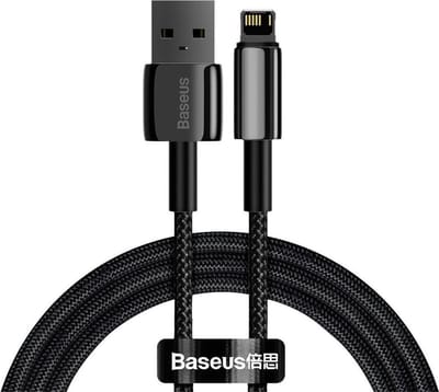 Baseus - Tungsten - USB - Lightning-kabel 2,4 A - 2 - m - zwart - (CALWJ-A01)