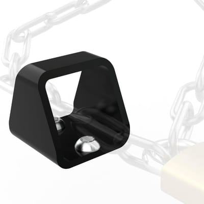 Anti-diefstal Ketting Anker - Motorfiets Fiets Beveiliging - Voertuig Beveiligen - Verhard Staal Constructie - M10 Schroeven - Zwart