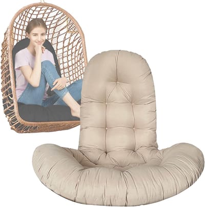 Hangstoel Kussen - Zitkussen Dik - Ontspannen Buiten - Extra Dikke Vulling - 95x55x15cm - Khaki