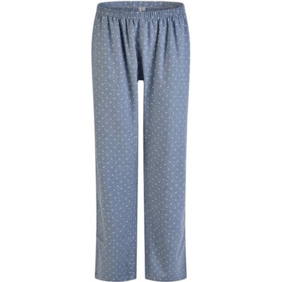 By Louise Dames Pyjamabroek Flanel Gestipt Blauw - Maat S