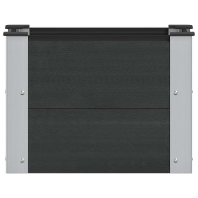 vidaXL Verhoogde plantenbak Zwart 50 x 30 x 36 cm WPC en Aluminium