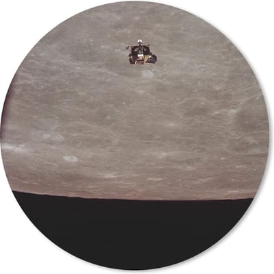 Muismat rond 20x20 cm - Mousepad NASA - Maan - Apollo 11 - Ronde muismatten