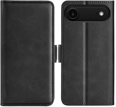 MobyDefend Hoesje - Geschikt voor iPhone Air - Luxe Wallet Book Case (Sluiting Zijkant) - Zwart