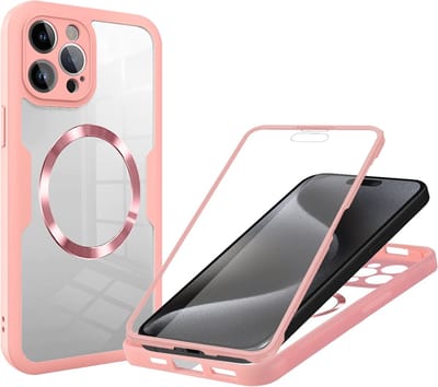 Hoesje geschikt voor Apple iPhone 16 Pro Max - Techsuit ColorVerse 360 Case met Screenprotector - Geschikt voor MagSafe - Roze