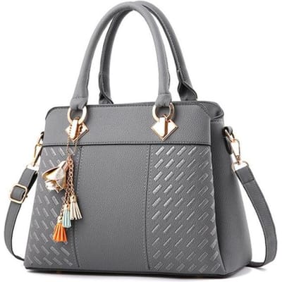 Luxe Handtas Dames Crossbody Tas met kwastje hangend Grote Capaciteit Dames Schoudertassen Borduurwerk Draagtas Sac A Main gray