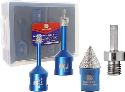 Diamantboorset 6/8 mm voor Porselein en Tegels - Perfect voor Droogboren