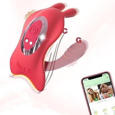 Oneay Een draagbare vibrator die op afstand bediend kan worden via een app voor stellen, kan de G-spot, clitoris en penis stimuleren; een seksspeeltje voor vrouwen.