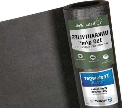 Onkruiddoek Tuinvlies - Onkruidvlies Bodembedekking - Effectieve Onkruidbescherming - Hoge Scheurvastheid - 16 x 50 m - Zwart