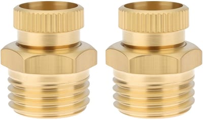 Dailygoods- Afvoerklep 2 Stuks - PT1/4" Buitendraad - Messing - 12,5 mm Draad - Corrosiebestendig - Voor Luchtcompressoren - Afvoerventiel