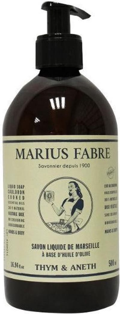 Marius Fabre Nature Marseille zeep tijm dille met pomp 500 Milliliter
