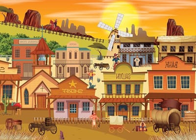 Legpuzzel Cowboys - Puzzel Volwassenen - Ontspannen Thuis - Anti Glare Technologie - 1000 Stukjes - Niet gespecificeerd