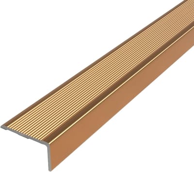 Aluminium Trapneus - Antislip Profiel - Veilige Trappen - Hoge Belasting - 813 cm - Goud