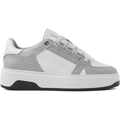 Nubikk Basket Buxton (l) White Leather - Grey Maat: 37 | Sneakers Outlet | Dames | Grijs