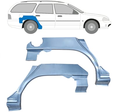 Reparatiepaneel achterspatbord voor Ford Mondeo 1993-2000 / Links + Rechts / Set