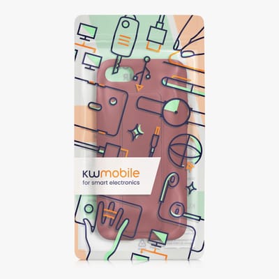 kwmobile back cover voor smartphone - geschikt voor Apple iPhone SE (2022) / iPhone SE (2020) / iPhone 8 / iPhone 7 - 1x beschermhoesje van kunststof - In rabarber rood