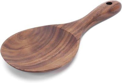 Houten Rijstlepel voor Serveren, Keukenaccessoire, Ideaal voor Koken en Tafelen, Duurzaam en Handgemaakt