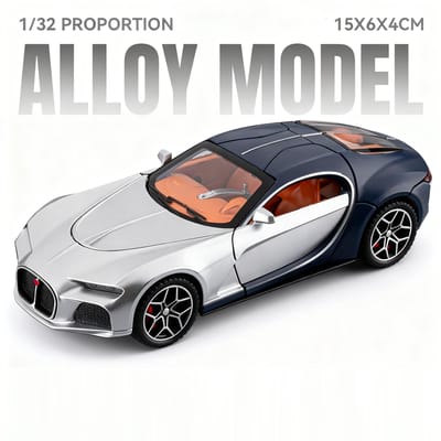 1:32 Schaal Atlantic Bolide Auto Speelgoed Diecast Legering Model Deuren Openen Licht Muziek Terugtrekken Simulatie Modellen Verzamelen Hobby's