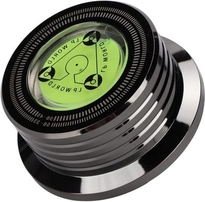 Stabilisatieplaat voor draaitafel, aluminium disc stabilizer met waterpas, vermindert trillingen voor LP vinyl platenspelers