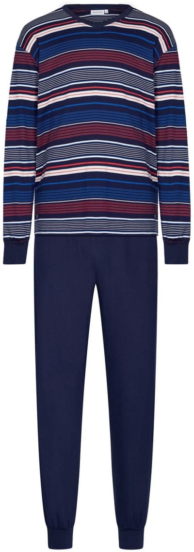 Pastunette - Pyjama - Navy Nights - Katoen - Interlock - Blauw - Maat M
