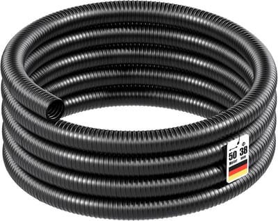 Flexibele Afvoerslang 50 meter voor Pompen en Waterafvoer 38 mm Zwart