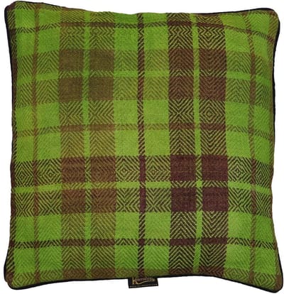Handgeweven Groene Gestreepte Kilim Kussen