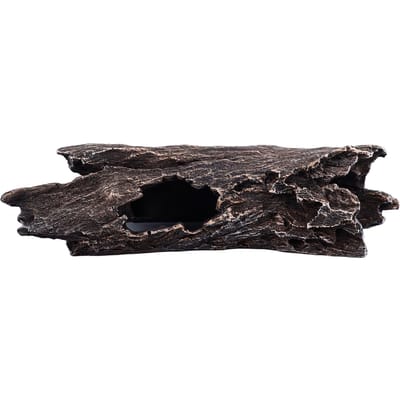 Schors Aquarium Decoratie Schuilplaats Hars Holle Stam Schuilplaats Aquarium Ornament voor Reptielen black