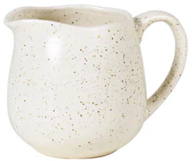 Broste Copenhagen Nordic Vanilla Servies melk kannetje Ø12 x W8,5 x H9 cm Milk jug Reactive glazed stoneware