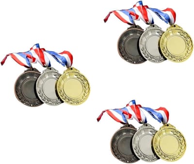 HANABASS 9stuks Medaille Gouden Zilveren Bronzen Medailles Voor Competities Duurzaam Voor Prijzen Beloningen