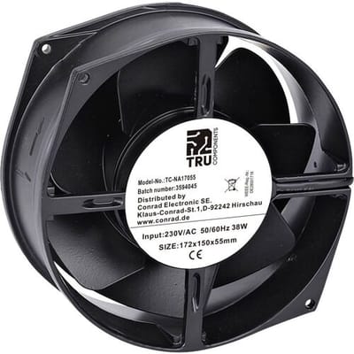 TRU COMPONENTS TC-NA17055 Axiaalventilator 230 V/AC 400 m³/h (l x b x h) 172 x 150 x 55 mm