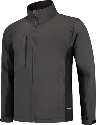 Tricorp soft shell jack bi-color - Workwear - 402002 - donkergrijs / zwart - maat M