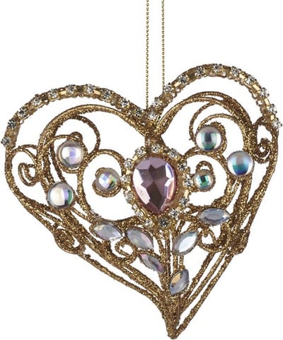 Goodwill Moederdag Hart met Juwelen Goud-Roze 9 cm