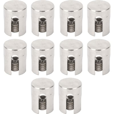 10 stuks Draadkabel Spaliers Kruisklem RVS Kabelleuning Touwklem voor Muur Spaliersysteem white
