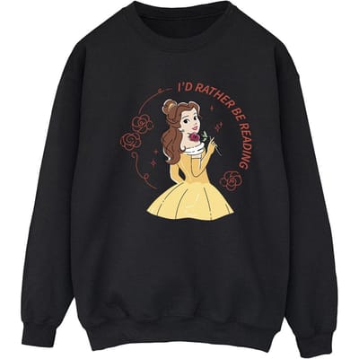 Disney Dames/Dames Beauty And The Beast I´d Rather Be Reading Sweatshirt (Zwart)