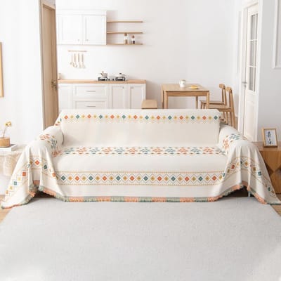Grote Zachte Chenille Plaid Banken Woonkamer - 180 x 300 cm Beige