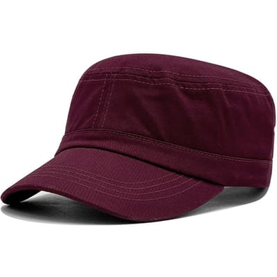 Lente en Zomer Platte Top Hoed Mannen en Vrouwen Modieuze Dunne Ademende Baseballpet Buiten Gepersonaliseerde Zonneklep Militaire Hoed Baseballpet M（56-58cm） black